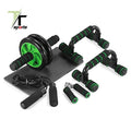 Top Quality Home Gym Fitness Set With AB Wheel Roller Push up Stand Jump Rope Hand Grip and Resistance Band
