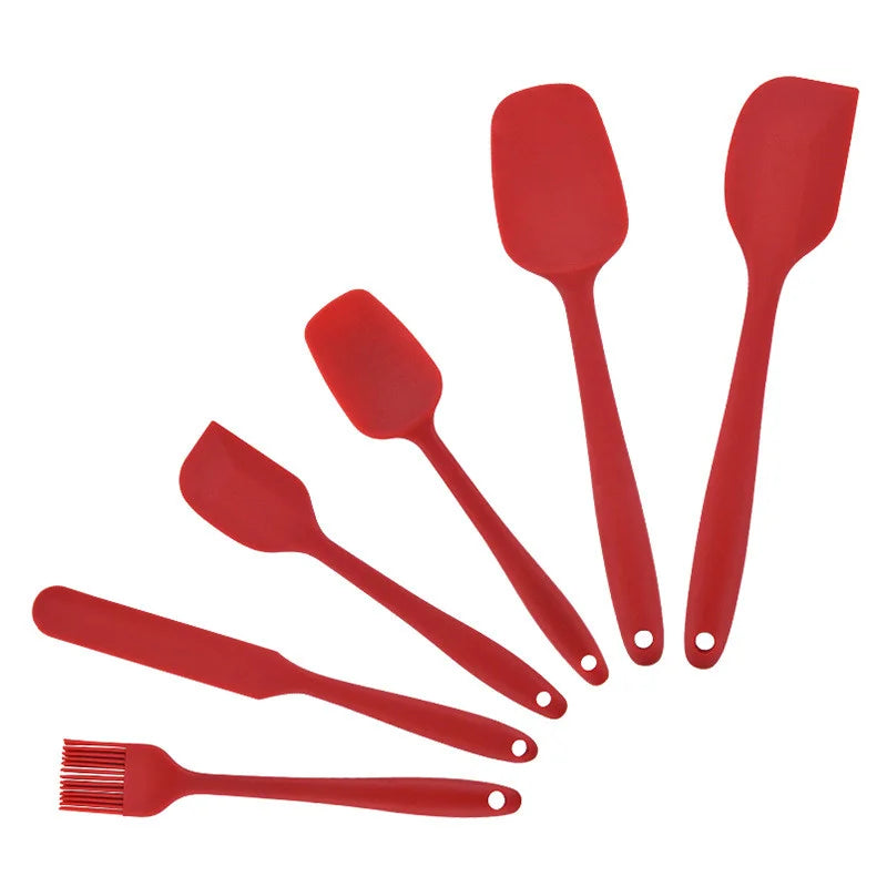 Silicone Spatula 6 Piece SetHeat-Resistant SpatulasNon-stick Rubber Spatulas With Stainless Steel Core