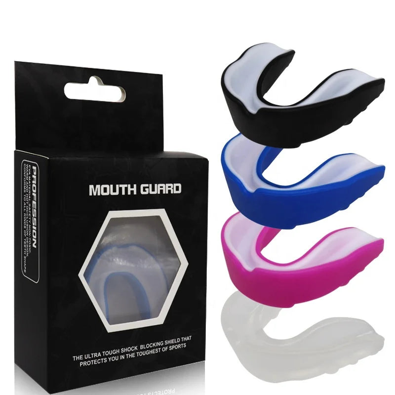 Wholesale Custom Logo PU Sports Mouth Guards Pink Lip Protector for Football Basketball MMA Boxing