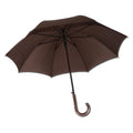 Wholesale Luxury 2-Folding Wooden Handle Golf Stick Umbrella Custom Wood Design with Heated Printing Straight Style