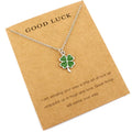 Irish St. Patrick's Day Gift Claddagh Ring Interlocking Rings Charm Celtic Knot Lucky Clover Shamrock Pendant Jewelry Necklace
