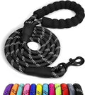 Nylon Rope Pet Dog Leash Reflective Dog Leash for Night Walking Training Colorful Dog Leash No Pull with Padded Soft Handle