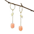 Lotusfun Lotus Fun Real 925 Sterling Silver Agate Flower Long Dangle Drop Earrings Fine Jewelry for Women