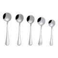Small Large Silver Metal Stainless Steel 410 Flatware Utensil Soup Serving Spoon for Hotel Restaurant