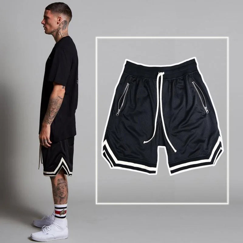 Mens Workout Fitness Shorts Sport Running Gym Compression Shorts Men Casual Summer Loose Basketball Training Pants