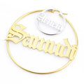 Customized Popular Stainless Steel Custom Personalized Name Plate Hoop Earring Jewelry Earrings for Women