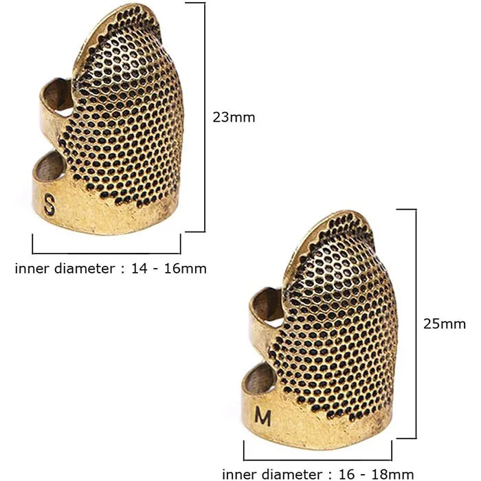 Adjustable Metal Finger Shield Protector Sewing Thimble for Quilting & Craft Accessories with Paracord for Camping & Hiking MegaBDM