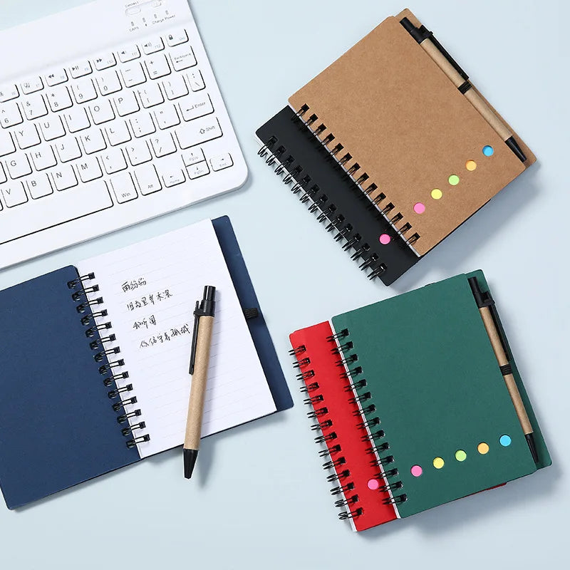 Kraft Paper Note Book Combination Note Paper Convenience Stickers n Times Stickers Notice Stickers Set Customization