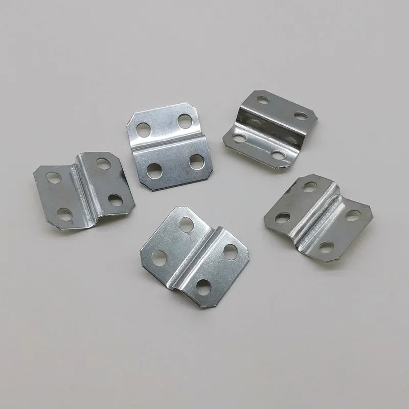 Heavy Duty Universal 23*26mm Z-shaped Iron Silver Zinc Plated 0.7mm Thickness Connector Fastener Triangle Right Corner Bracket