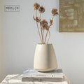 Merlin Living Cream Matte Ceramic Decoration Flower Vase for Chaozhou Ceramic Factory Wholesale