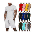 Men's Two-Piece Sportswear Set Summer Jogger Gym T-Shirt Shorts Custom Printed Tracksuit Outfits