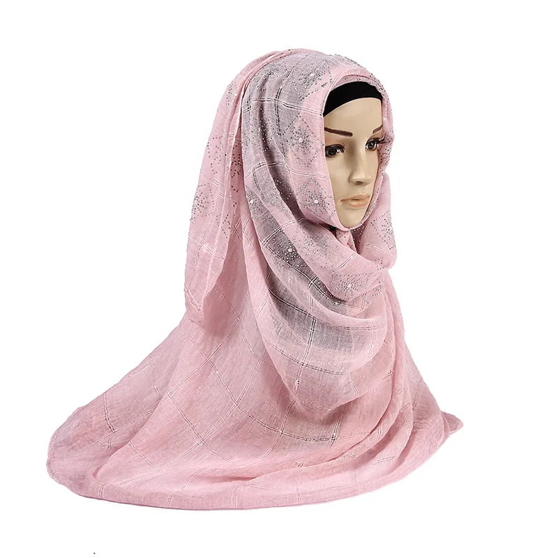 Wholesale of New Muslim Headscarves Fashionable Hot Diamonds Sequins Women's Shawls Hijab