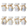 8 Designs Mixed Eid Mubarak Ramadan Candy Goodie  Gift Box With Ribbon Vase Shape Chocolate Box for Eid Party Decorations