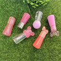 CY024 Kids Cartoon Bear Shape 1.5ml Lipgloss Tubes Pink Purple White Plastic Cute Lip Gloss Container Empty Tube