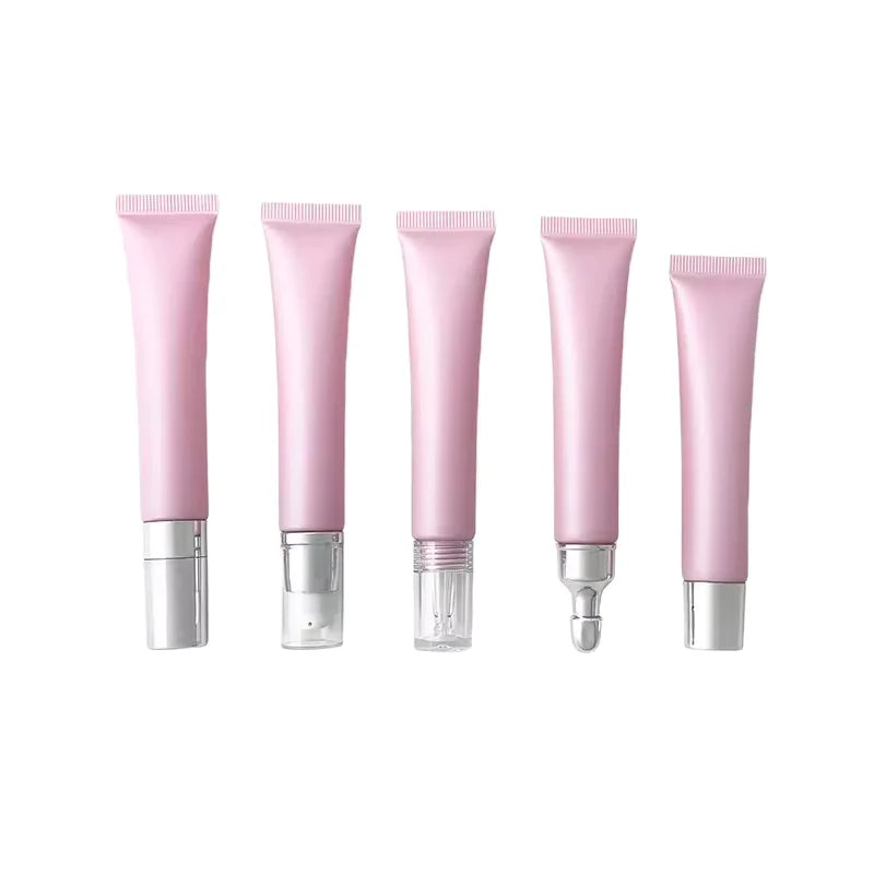 Customized Lip Balm Packaging Lipgloss Tube White Plastic Lip Gloss Squeeze Tube with Screen Printing Cosmetics Lipstick