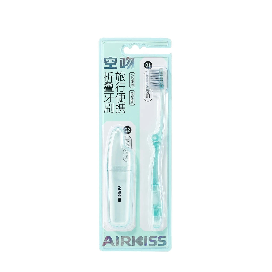 Free Sample Disposable Folding Toothbrush for Adults Soft Nylon Bristles with Plastic Handle Travel Size for Home or Hotel Use