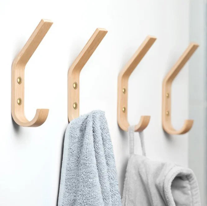 LEXDO Small Rubber Wood Wall Hook-Eco-Friendly Modern Design with Click Installation for Home Clothing Decoration Made in China
