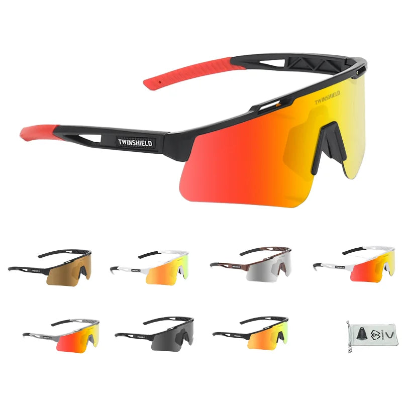 Durable Anti-Fog & Windproof Full Rim Lightweight Polarized UV Protection Commuter Cycling PC Sunglasses for Men Women