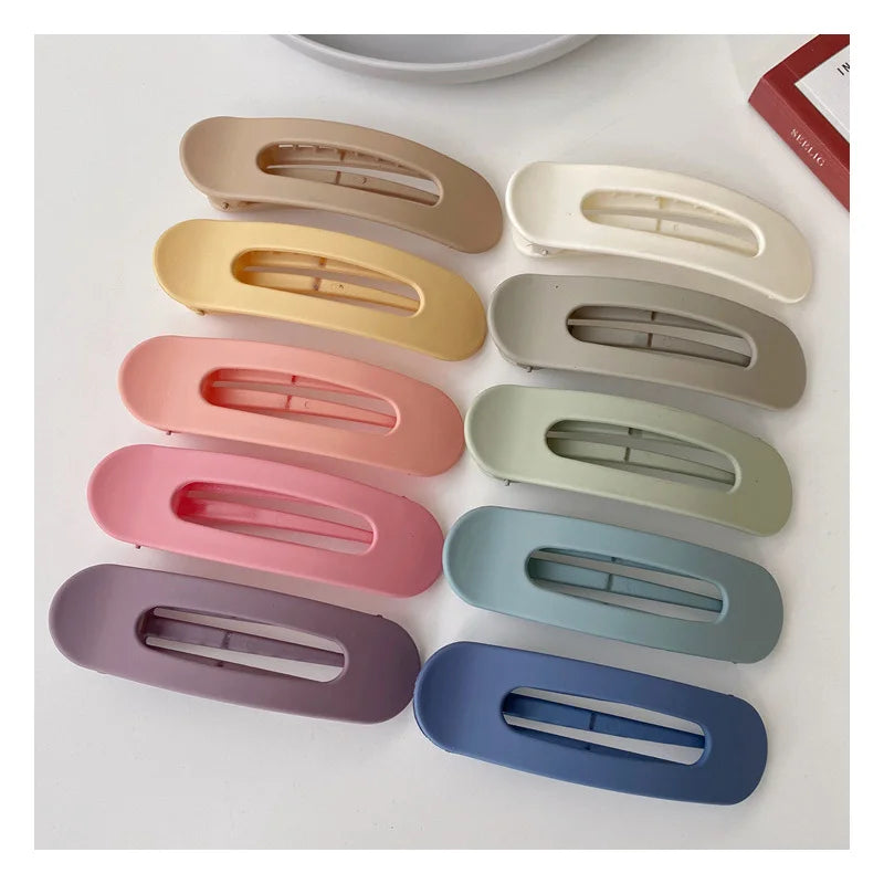 2023 Unbreakable Plastic Resin Alligator Hair Accessories Women Clips Plain Large Duckbill Barrette Hair Clips for Girls