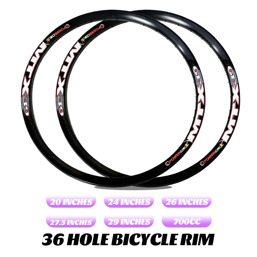 26/27.5/29inch  MTX MTB Double Aluminium Alloy High Strength 36H Rims for Electric Bike