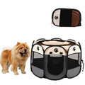 Enjoy Life Durable Portable Travel Pet Camping Tent Striped Pattern Oxford Cloth Mesh Wire Bed for Small Dogs Hand Wash