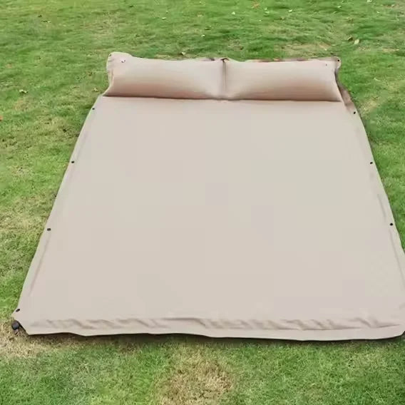 DeFeng M2022 Automatic Inflatable PVC Mattress Pillow Sleeping Pad for Camping Hiking Moisture-proof Double People Bed Custom