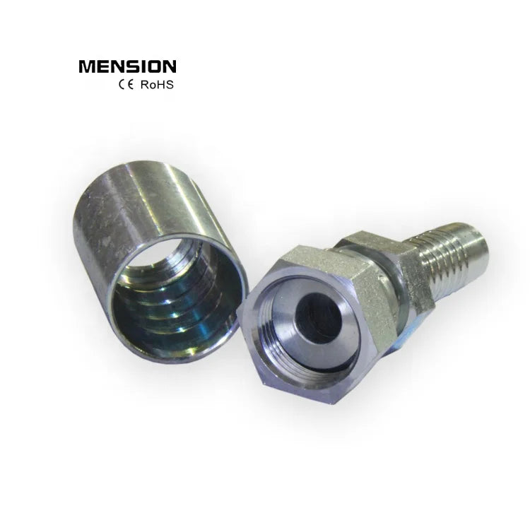 28611 04 JIS Metric Female 60 Cone Seat Straight Swaged Hydraulic Hose Ferrule Press End Fittings with Best Price for Sale