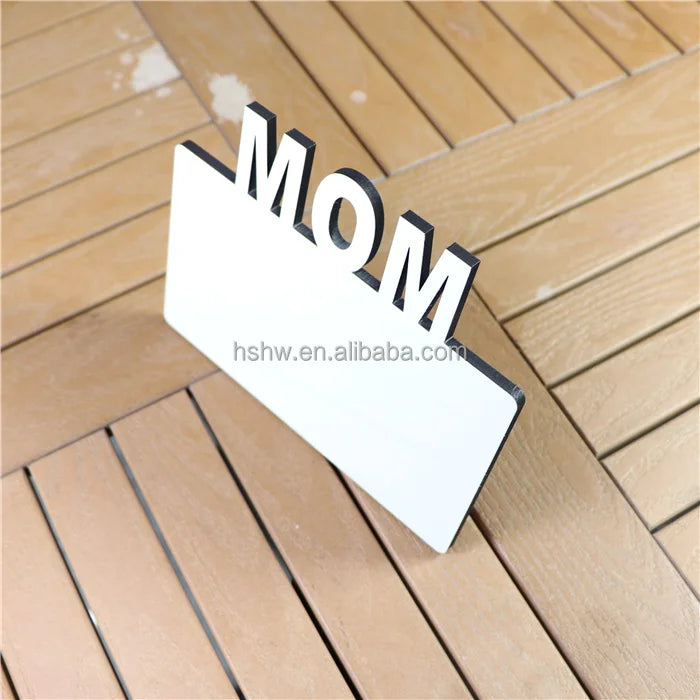 MDFSUB 150x180mm Mother's Day Sublimation Mdf Photo Frame Mom Plaque Glossy White Mdf Blank Sublimation Mom Frame