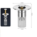Stainless Steel Floor Drain Filter Washbasin Plug Anti Odor Pop-Up Bounce Core Basin Stopper Hair Catcher Shower Sink Strainer