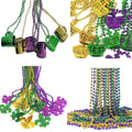 Mardi Gras Celebrations Carnivals Bead Necklaces Assorted Metallic Color Beaded Necklaces 46in Jumbo Ball Bead Necklaces