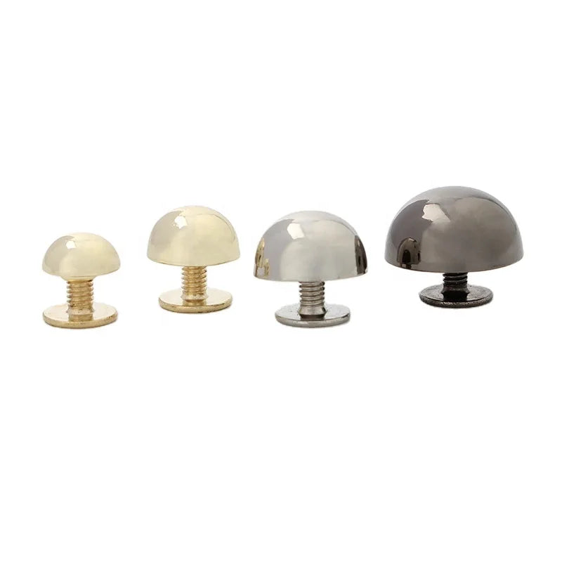 Nolvo World 4 Color 8-10-12-15mm Copper Solid Cast Studs Bag Feet DIY Bag Bottom Rivets in Screws Bags Handbags Purse Feet Studs