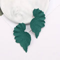 Korean Style Simple Fashion Earrings Female Temperament Jewelry Personality Long Metal Leaf Earrings