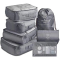 Free Sample Popular Travel Storage Seven-Piece Set Fashionable Nylon Clothing Classification Luggage Storage Bag Zipper Closure