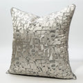 Silver Luxury Jacquard Throw Pillow Cover Square Satin Modern Cushion Cover Geometric Pattern Hotel Pillow Cases for Sofa