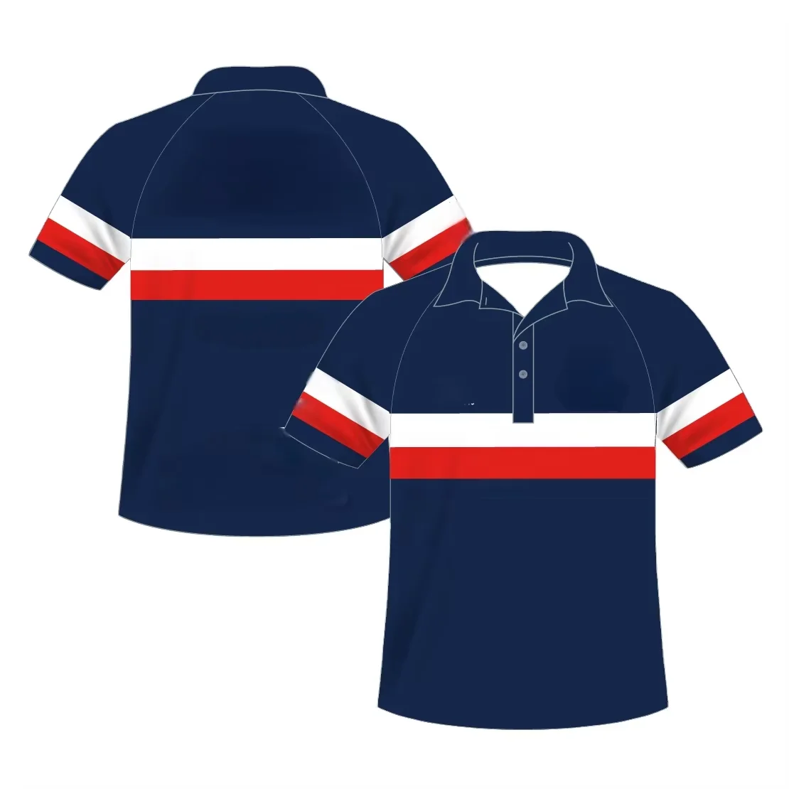 Custom Whole Sell Full Sublimation Low Moq Rugby Rugby Team Polo Shirts for Men