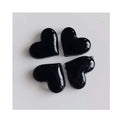 New Lovely ShinyBlack Heart Flatback Resin Cabochons Embellishments for Scrapbooking  Slime Filler Decoration
