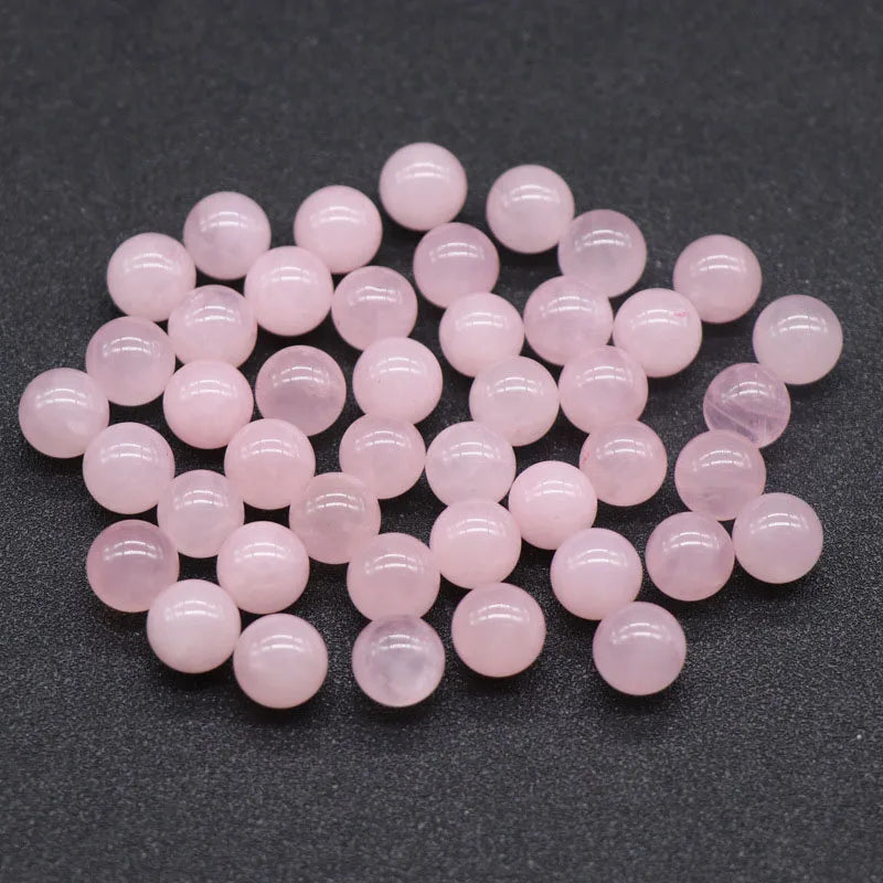 DIY Crystal Crafts New Natural Semi-precious stones  round Rose Quartz Loose Beads round beads