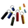 Aluminum Alloy Anodized Colors Custom logo Laser Engrave Camo Water-tight Capsule Pill Holder Keychain Pill Bottle