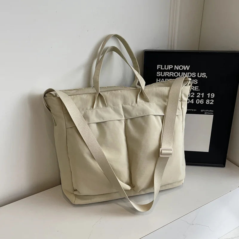 Leisure Women's Travel Shoulder Bags Large Capacity Simple Ladies Pocket Crossbody Bag Portable Class Female Handbags Book Tote