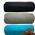 Anti Slip Washable Yewayoga Organic Handles Cotton Buckwheat Removable Rectangle 65x28x28cm Soft Durable Cushions Yoga Bolster