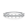 Wholesale 925 Sterling Silver Shiny Row CZ Diamond Stone Stackable Wedding Ring for Women