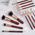 Makeup Supplier Free Sample 7 10 15 Pcs Vegan Synthetic Hair Professional Private Label Custom Face Makeup Brushes Set