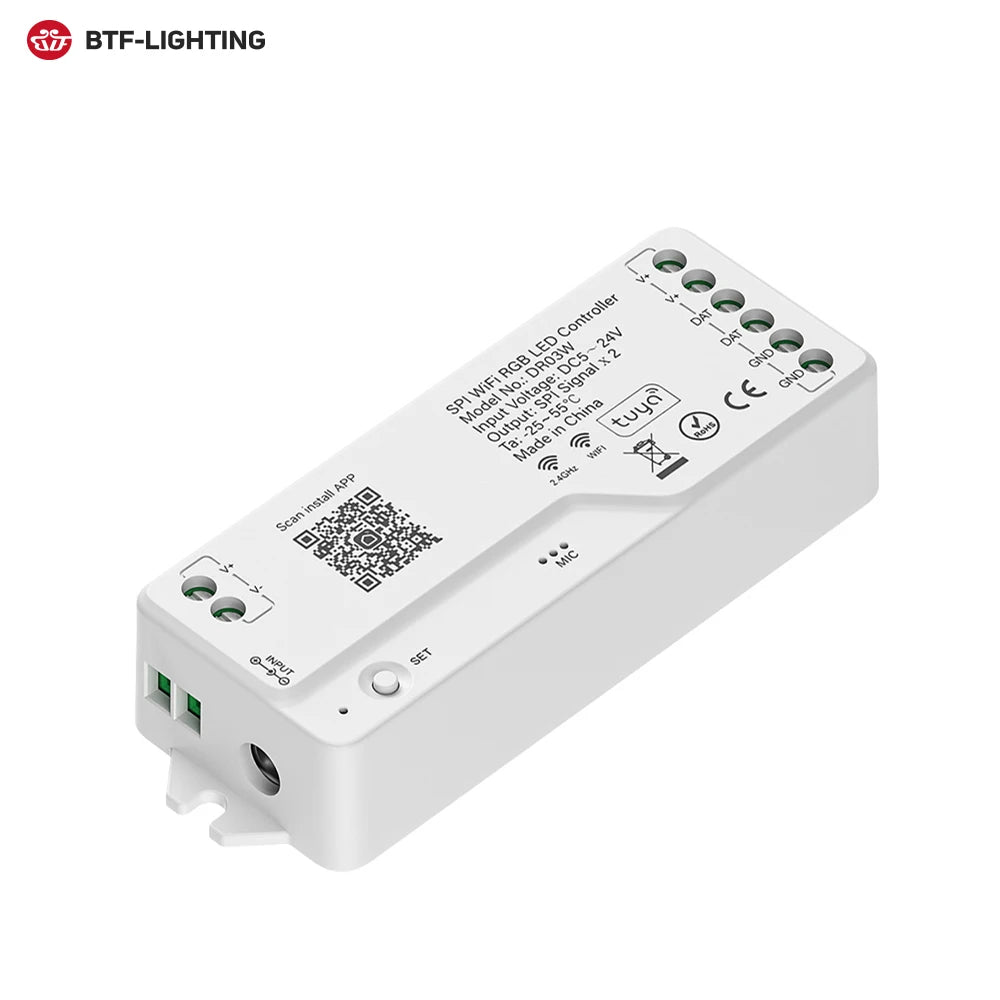 Wholesales Factory EXW Price APP Voice 2.4G RF Remote Control RGBWIC TUYA WIFI RGBIC Addressable LED Controller Driver