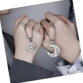 DAIHE Fashion Jewelry Sun Moon Necklace Stitching Stainless Steel Couple Necklace Hip Hop Jewelry