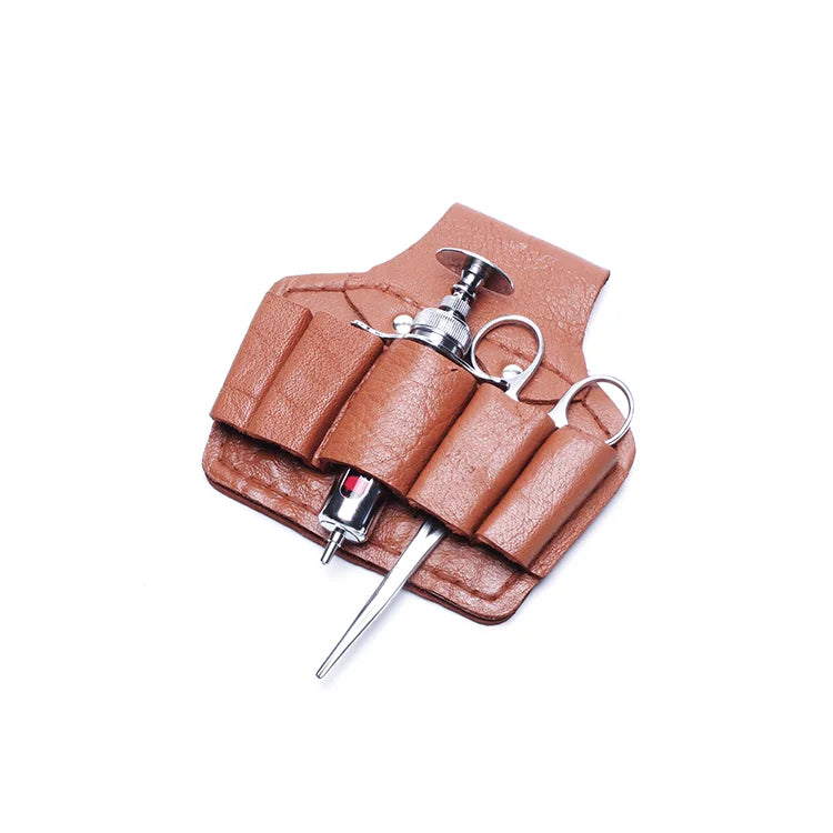 Veterinary Equipment Waist Pack Pliers Tool Cover Five Even Leather Cowhide Case Ear Tag Pliers Hanging Bag