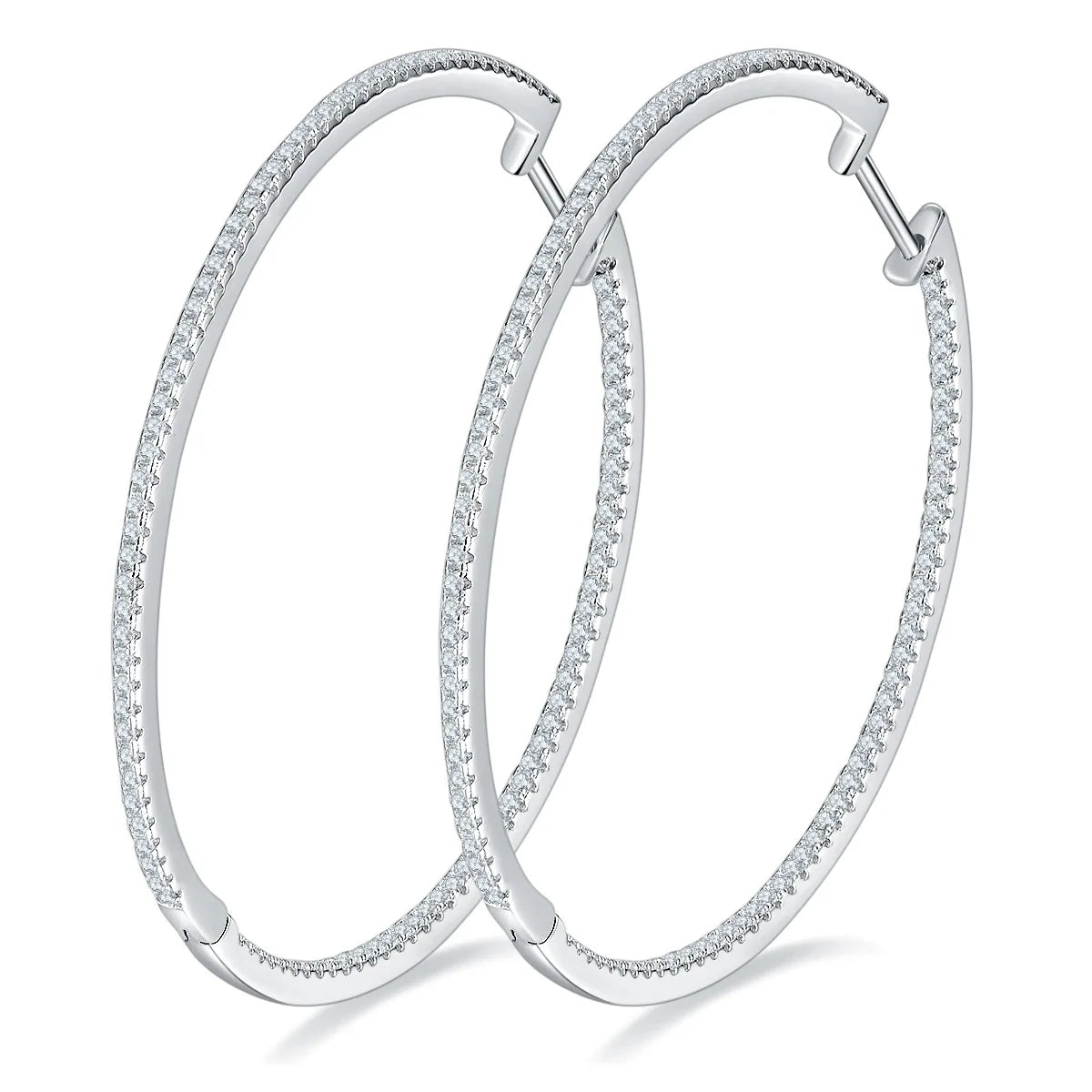 Ruizuan 30mm Moissanite Earrings 925 Sterling Silver Big Fine Jewelry Wholesale 925 Silver Bulk From Store Design