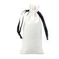 Customizable 9*12CM Canvas Handled Drawstring Pouch Bags with Letter Pattern Personalized White Shopping Bags for Jewelry