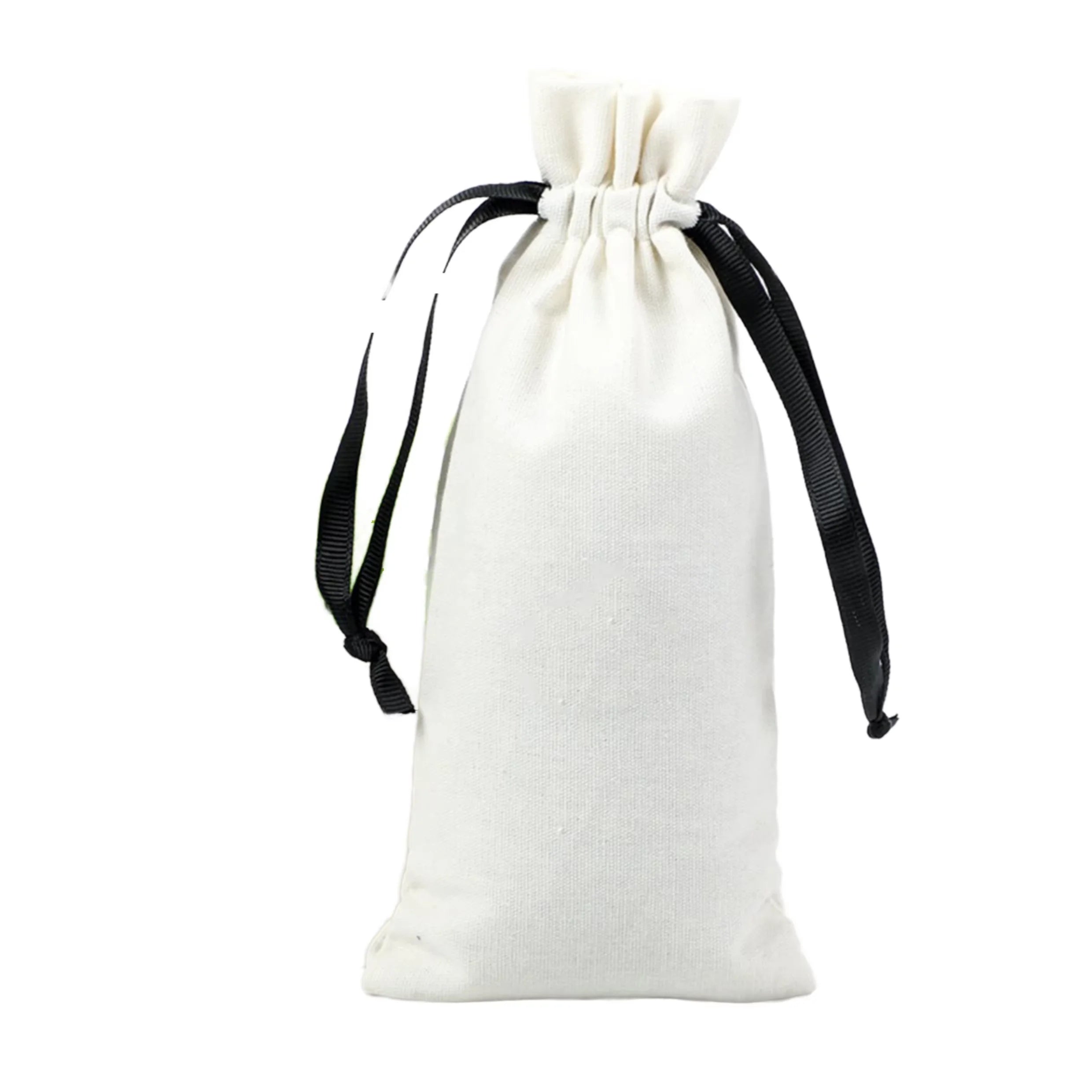 Customizable 9*12CM Canvas Handled Drawstring Pouch Bags with Letter Pattern Personalized White Shopping Bags for Jewelry