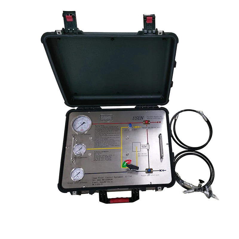 New Arrival USUN  Model:GB40-OL-F  Portable  Pneumatic Oxygen Gas Booster Pump Unit with Aircraft Box  for Diving Use