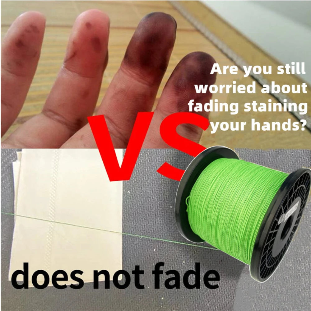 Ultra High Strength PE 1500m 2000m Braided Fishing Wire 4 Strand Multifilament 0.06 0.08 0.1 0.55mm 2 4 6 8 10 60 Floating Line